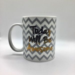 Grayson Hall Grey Chevron Mug